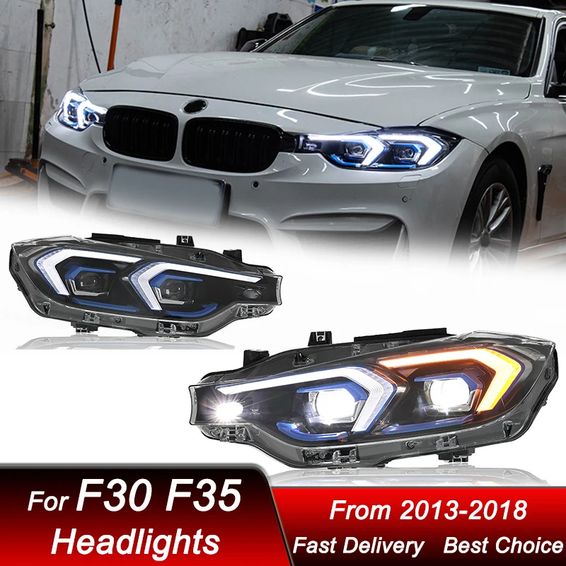 

Pop Car Styling Headlights For BMW 3 Series F30 F35 2013-2018 New Style LED Headlamp Assembly Upgrade Projector Lens Accessories