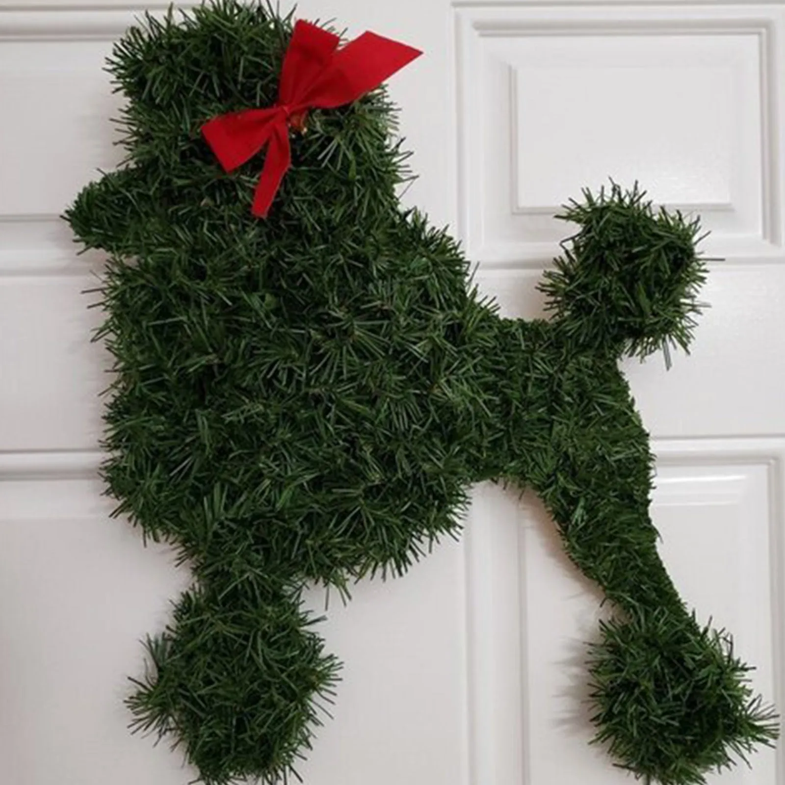 Sausage Dog Wreath Artificial Branches Green Leaves Garland For Front Door Seasonal Handcrafted Wreath Wall Door Hanger For Xmas