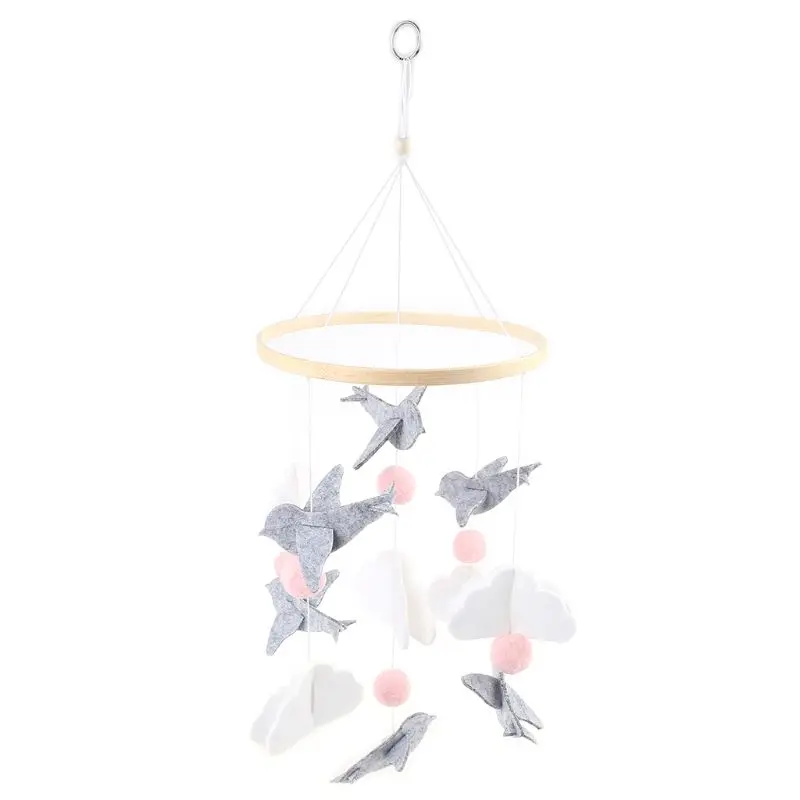 Berceau feutre boule Musical Mobile hochet lit bébé vent carillon lit cloche jouets enfants chambre suspendus décor