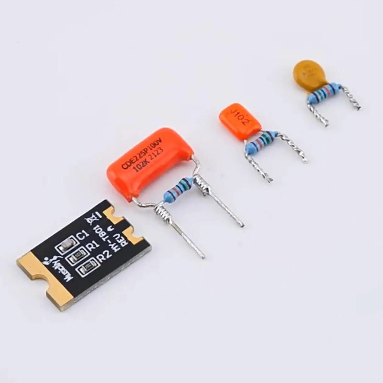 Conjunto de capacitores e resistores de sangramento agudo para guitarra elétrica, resistente, melhora o som