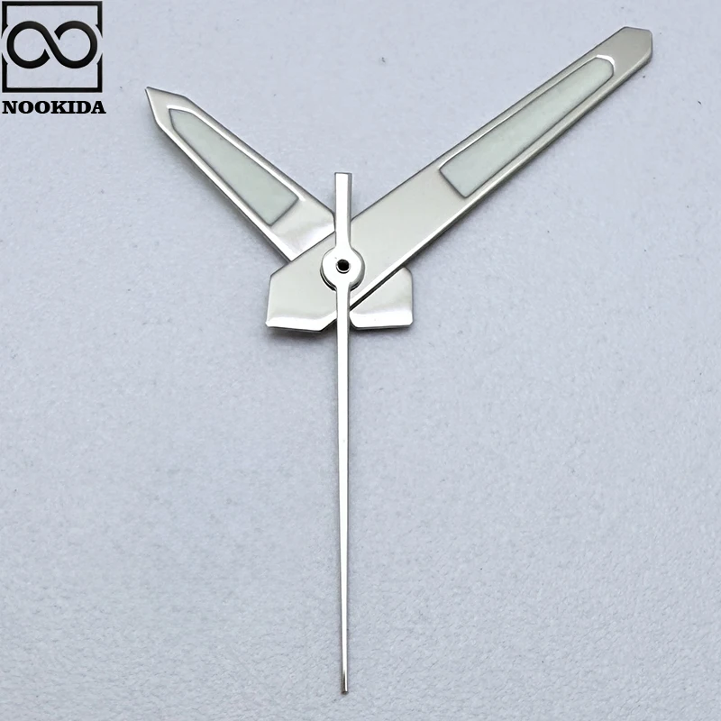 NOOKIDA Argento Semplice Lucido Lancette Verde Luminoso per Il Giappone NH35/NH36/4R/7S Movimento Automatico Orologio Meccanico Accessori