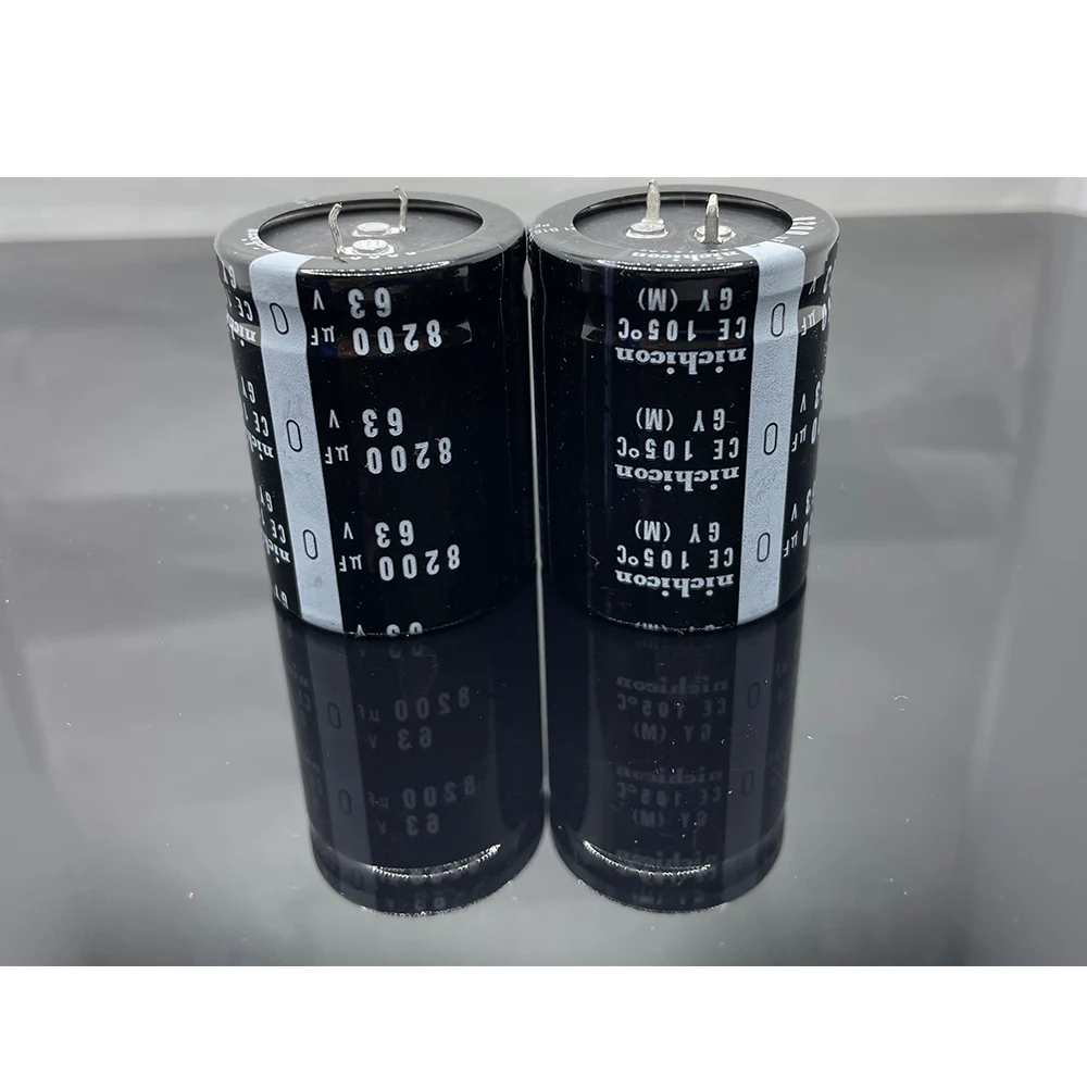 One Pair Nichicon 63V 8200UF 30x45mm 30x50mm 35x35mm 35x40mm 35x45mm 35x50mm Pitch 10mm Audio Fever Electrolytic Capacitors