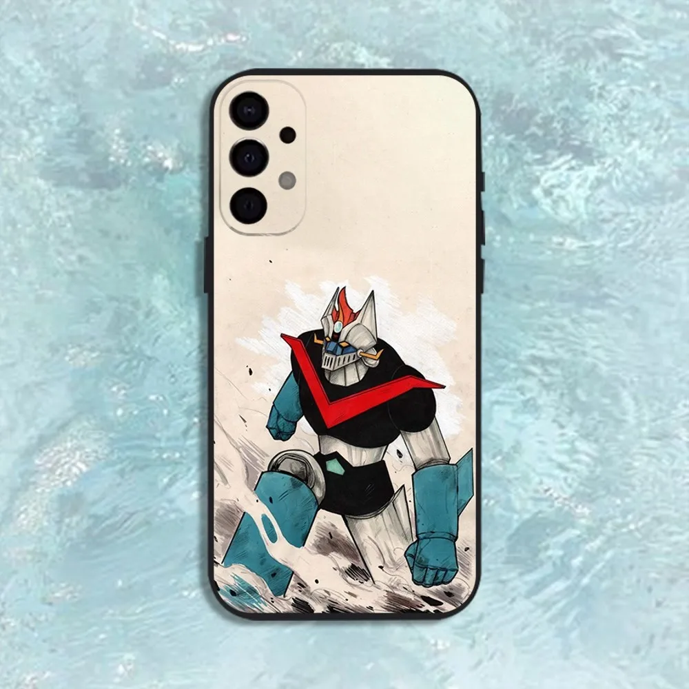 UFO Robot Goldorak Telefoon Case Voor Samsung S25,S24,S21,S22,S23,S30,Ultra,S20,Plus,Fe,Lite,Note,10,9,5G Zwarte Cover