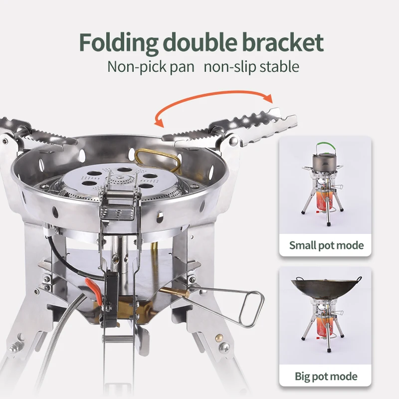 BRS-69 Rampage التخييم موقد غاز في الهواء الطلق عالية الطاقة دعم موقد ارتفاع عال يندبروف موقد المحمولة موقد