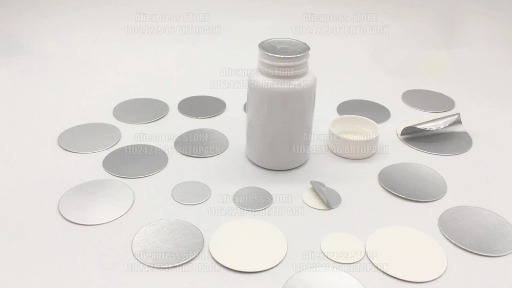 Heat Sealing Aluminium Foil Induction Cap Pet film Seal Liner For Glass PET PP HDPE Cosmetic Bottle