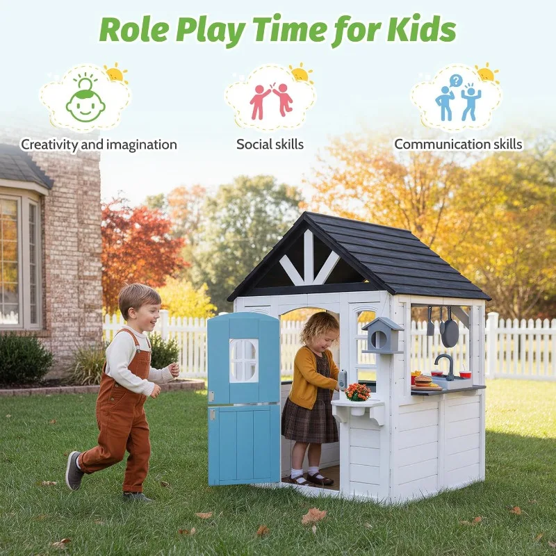Wooden Kids Playhouse Cottage 3