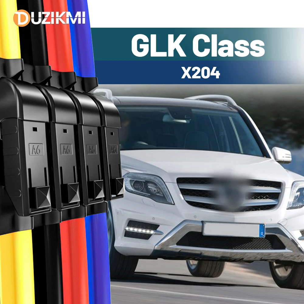 

For Mercedes Benz GLK Class X204 2008-2017 2009 2010 2011 2012 2014 2015 2pcs Front Windshield Windscreen Wiper Blades Red Blue