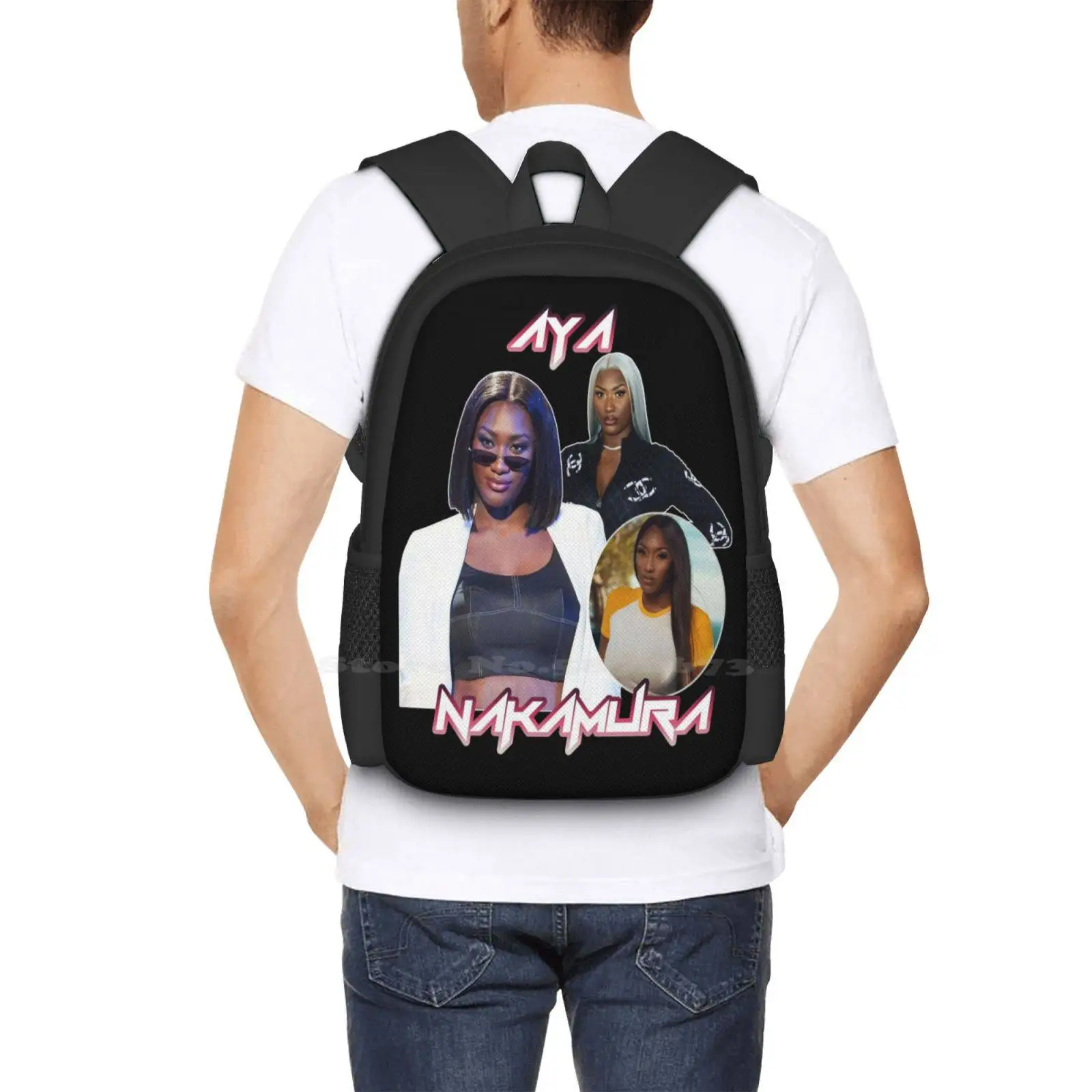 Aya Nakamura Hot Sale Schoolbag Backpack Fashion Bags Aya Nakamura Eva Queen Angel Rk Zola Jul Ninho Gambi Gims Dadju Vald Pnl image 6