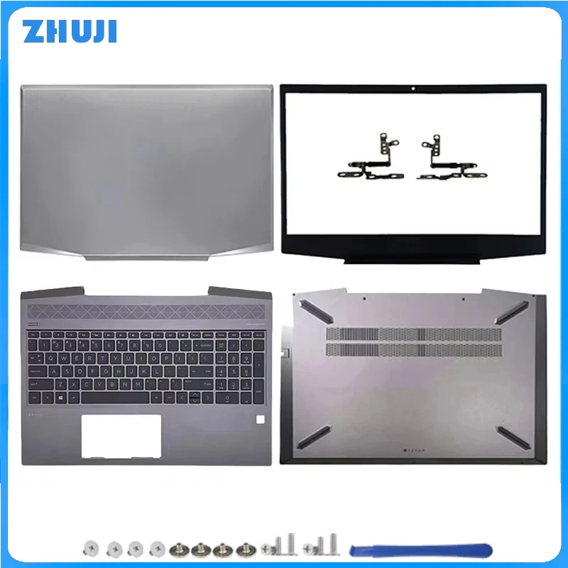 Para zbook 15v g5 zan 99 g1 TPN-C134 nova tela lcd do portátil capa traseira moldura frontal inferior caso dobradiças tampa traseira caso superior