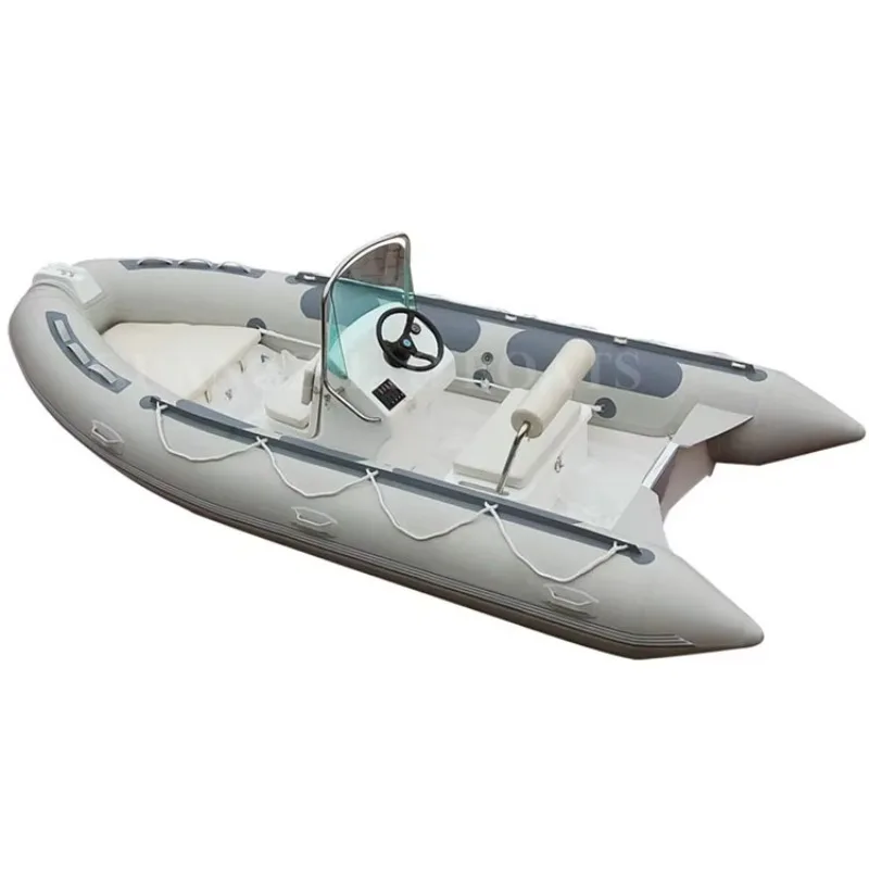 14ft 4.3m Small Inflatable Fishing Boat with Motor for Sale Rib 430