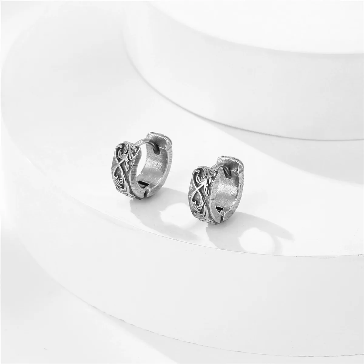 Punk Skull Earrings Set Stainless Steel Earrings 2025 Jewelry Accessories Piercing Hoops