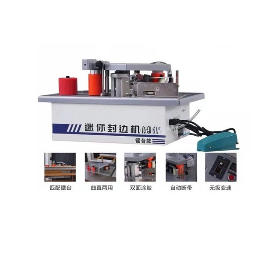 

Small Mini Portable Edge Banding Machine Woodworking Furniture Curve Portable Manual Edge Banding Machine Double-sided Glue