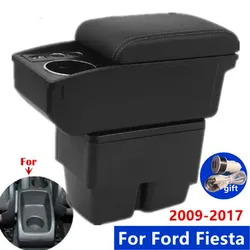 For Ford Fiesta Armrest box For Ford Fiesta MK7 2009-2017 Car Armrest Storage box cup holder Dedicated Retrofit Car Accessories