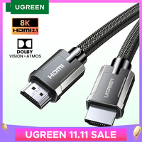 Ugreen 8K HDMI2.1 Cable for Xbox X PS5 Xiaomi Mi Box 8K/60Hz 4K/120Hz HDMI Cable Splitter Switch Cable 48Gbps HDR10+ Cable HDMI