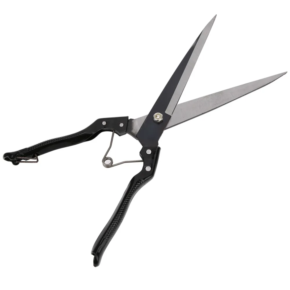 Iron Steel Wool Shears Spring Loaded Safety Lock Clasp Hand Shears Pivot Screw Long Pointed Blades Animal Shears