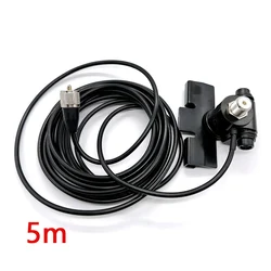 Clip de soporte de montaje de antena móvil para coche, Cable de alimentación Coaxial de extensión SO239 para Radios QYT Baofeng/RB-400/TH-9800, TH-7800