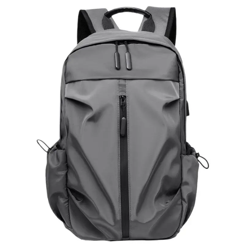 

Water Resistant Laptop Backpack Grey Large Capacity Padded Straps Fits 15.6 Inch Laptops for School Daily Use