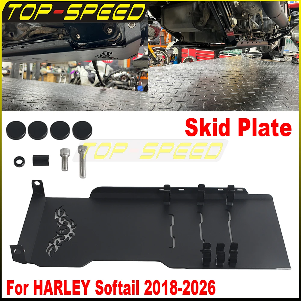 Protector de motor para motocicleta, escudo protector de chasis para Harley Softail Fat Boy Breakout Deluxe Heritage Classic Slim Sport Glide 18-26
