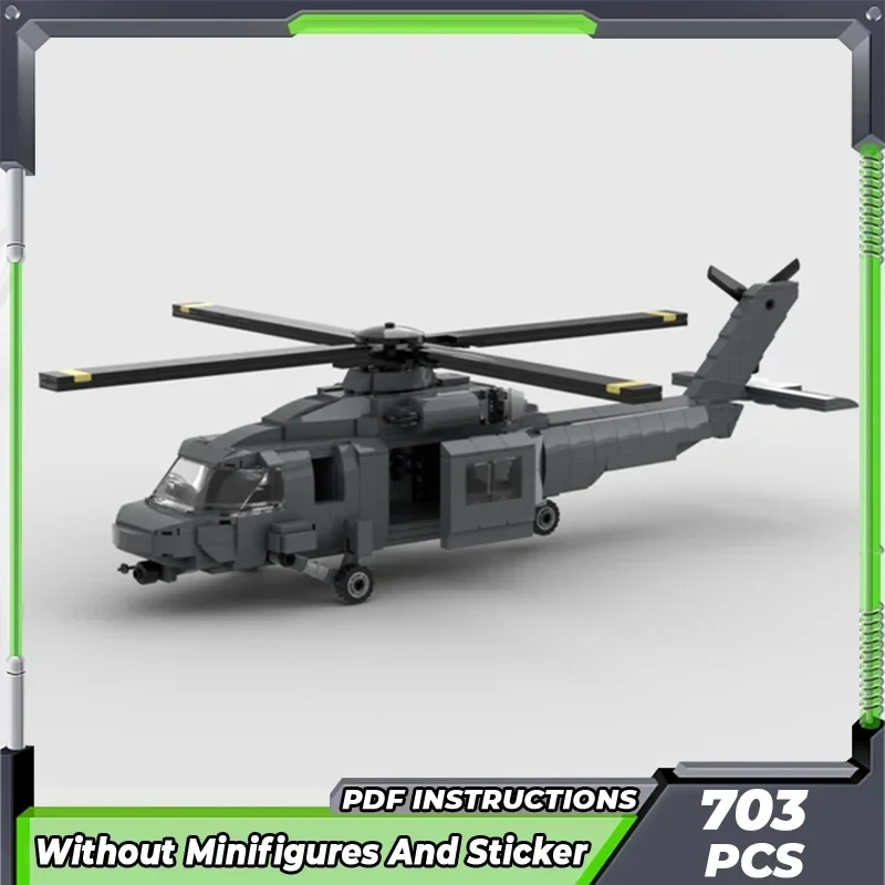 

Moc Building Bricks Military Model Sikorsky UH-60 Black Hawk Fighter Technology Blocks Gifts Toys For Children DIY Sets Assembly