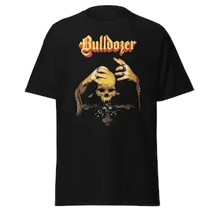 

Bulldozer Band T-Shirt: Vintage Thrash Metal Merch Fashion, Gothic Death Melodic Thrash Metal Band Short Sleeve