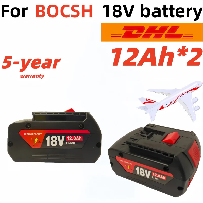 

Аккумуляторная батарея для Bosch Professional 18V 12.0Ah, совместимая с GSB GBA GSR GBH, замена для BAT620 BAT618 BAT609