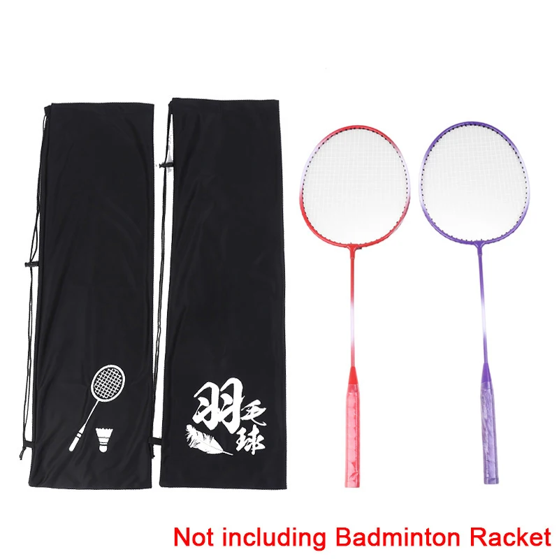 Portable Badminton Racket Cover Soft Storage Bag Drawstring Binding Badminton Racket Cover Protective Storage Bag