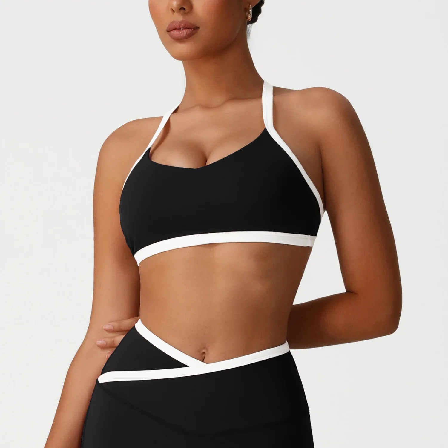 

Sexy Yoga Bra Women Push Up Thin Shoulder Strap Sports Bra Gym Crop Top Brassiere Fitness Top Sport Bra Breathable Bras