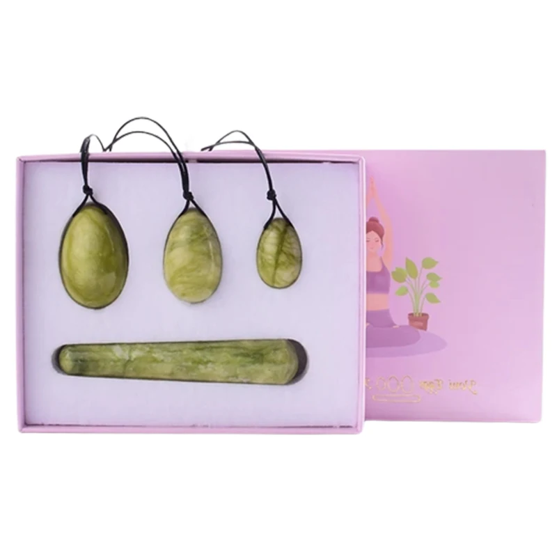 Natural Xiuyu Jade Massage Yoni Eggs Drilled Jade Eggs Vaginal Muscles Tightening Women Pelvic Kegel Exercise Healty Tools