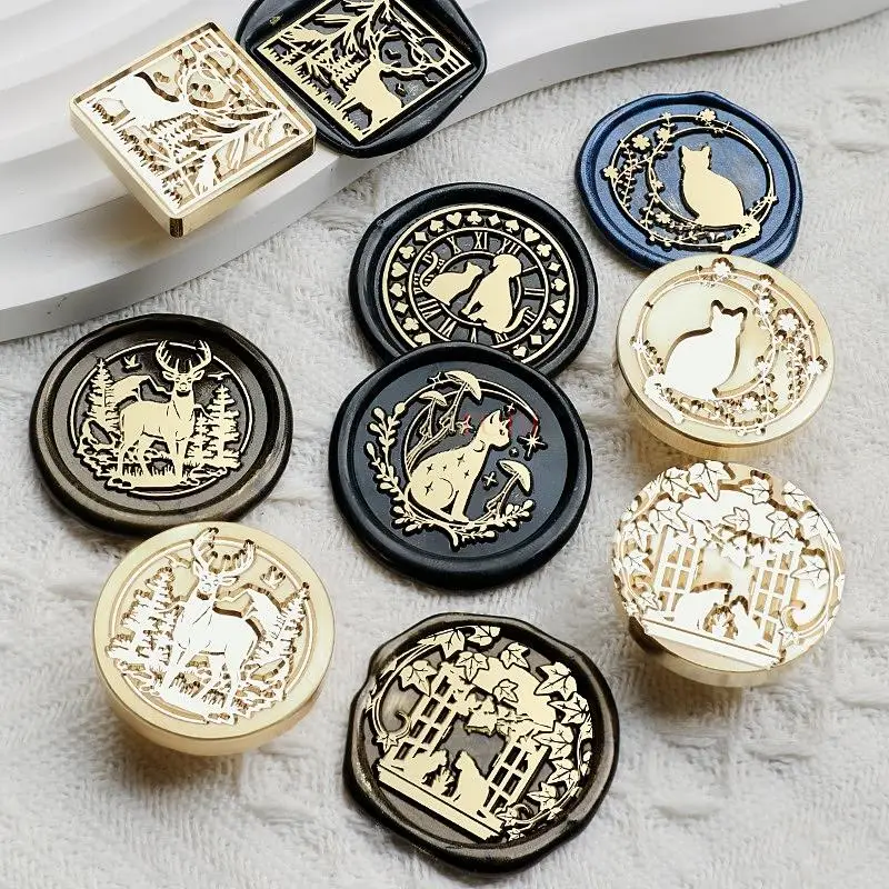 Wax Seal Stamp Fantasy Cute Animal Bear Hedgehog Eagle Squirrel Cat For Cards Envelopes Gift Wrapping Invitations Scrapbooking