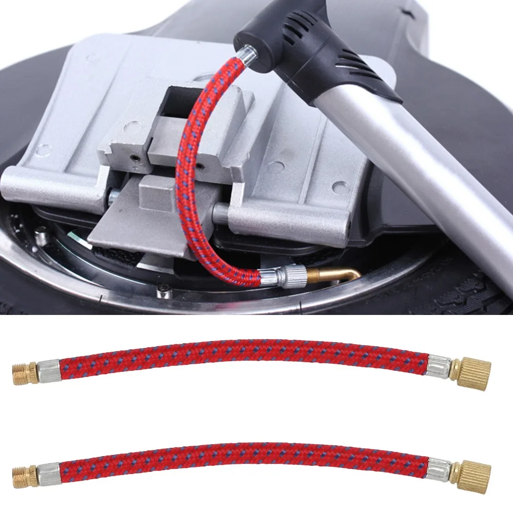 

10PCS Nylon Copper Bike Pump Extension Hose Double Valve Lightweight Inflator Extension Hose 16.5cm Air Pump Extension Hose