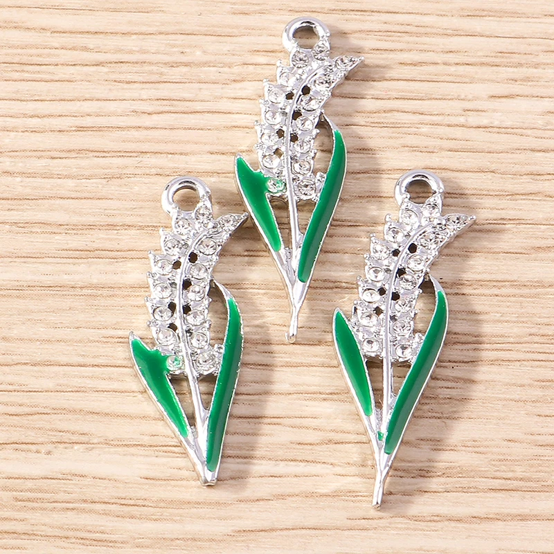 10 Stück 9x30mm Zarte Kristall-Weizen-Reis-Anhänger für Schmuckherstellung, Ohrringe, Halsketten, Schlüsselanhänger, DIY-Bastelzubehör – Detail 4