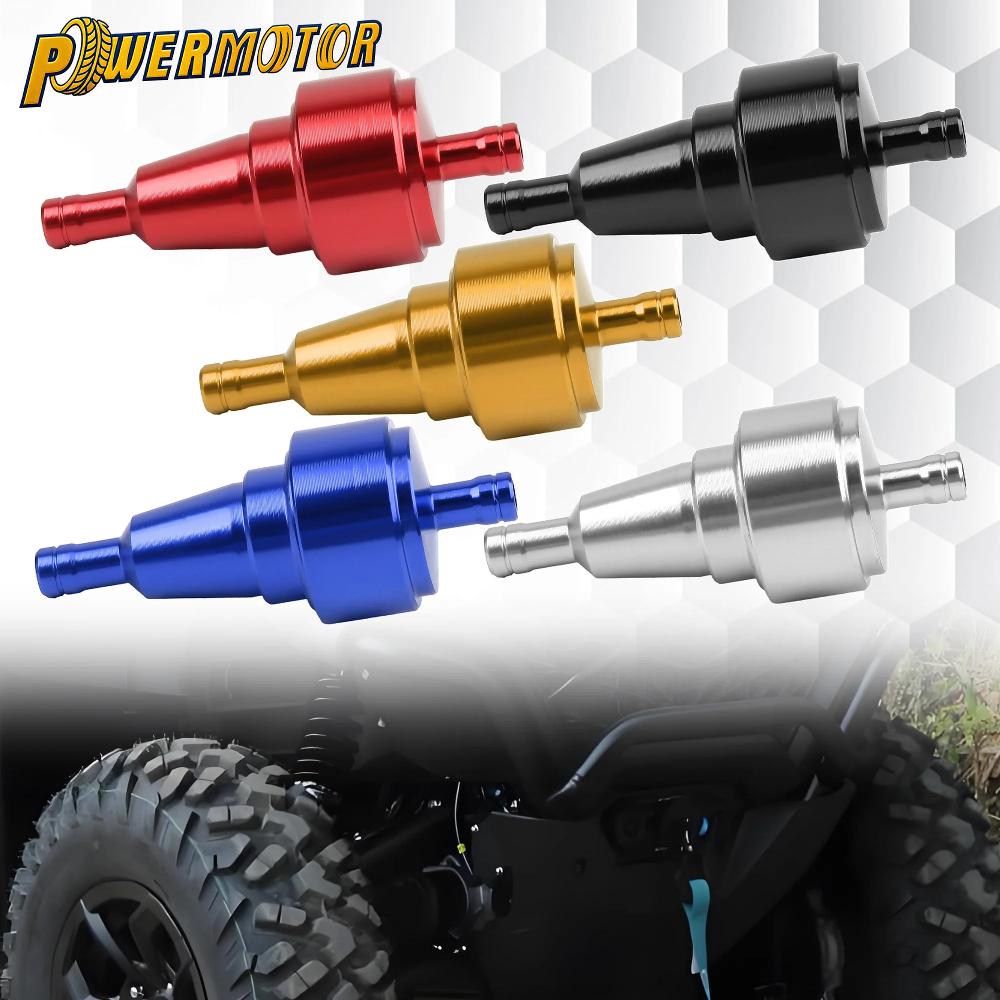 

Motorcycle 6mm Gas Fuel Filter Oil Filter Element CNC Aluminum For ATV Motocross Dirt Bike Scooters Replacement Parts
