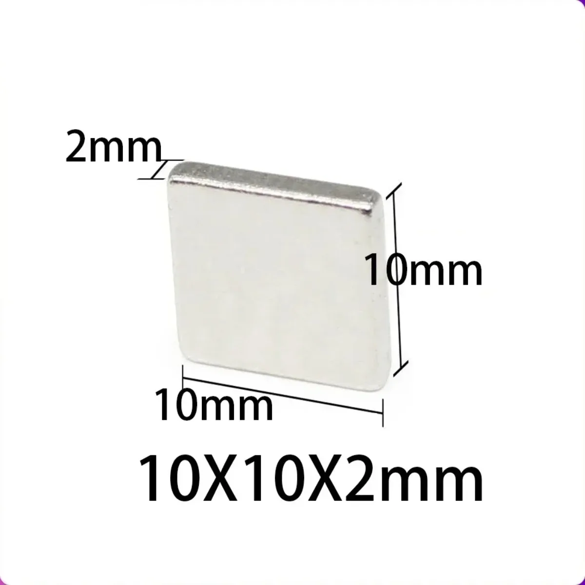 N52 10x10x4 10x10x5 Standard Magnetic Neodymium Power Search Bar Square Strong Magnet Tiny Bar Industrial Motor Generator