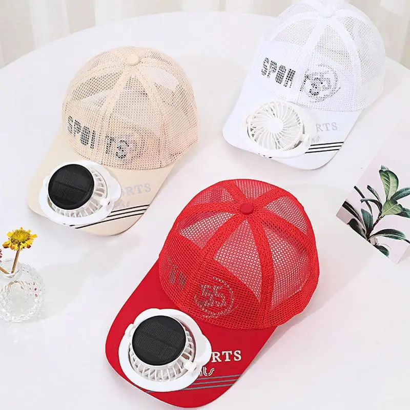 Sombrero de béisbol con ventilador Solar para hombre y mujer, gorra deportiva con visera, informal, protección al aire libre, refrigeración, Verano