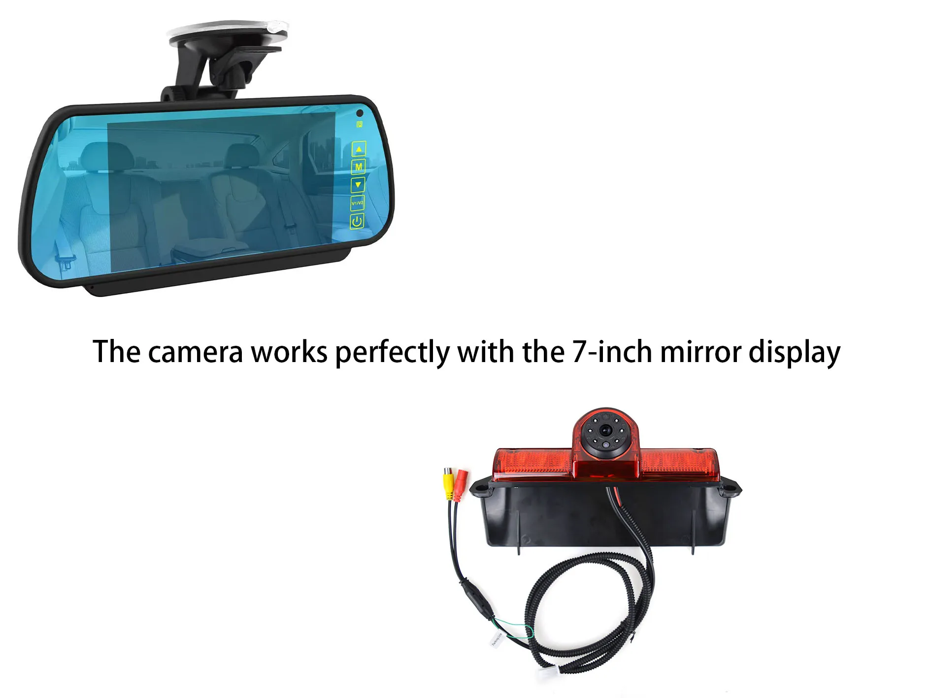 

car brake lights Rear view reverse camera Chevrolet GM Express optional 7-inch reverse monitor