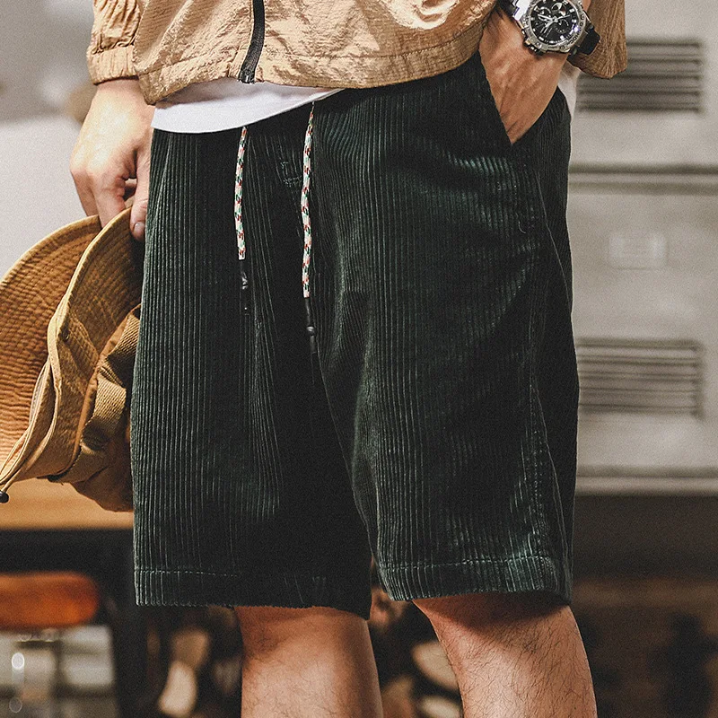 

Men's Heavy Corduroy Overalls Retro American Street Style Practical Outdoor Workwear Y2K Fashion Retro Overalls
