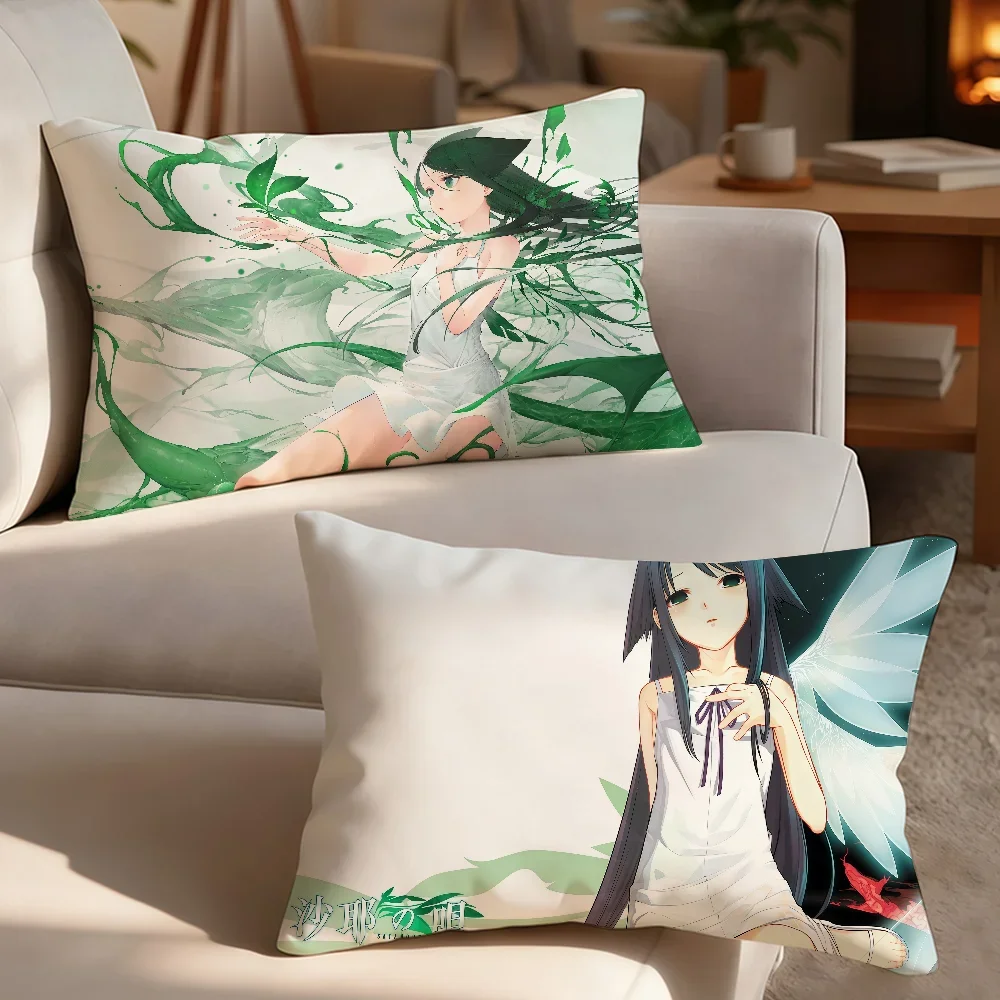 Game The Song of Saya no Uta cushion cover Breathable Washable Decor Shell Pillowcase Zipper Sofa Office Lumbar Decoration