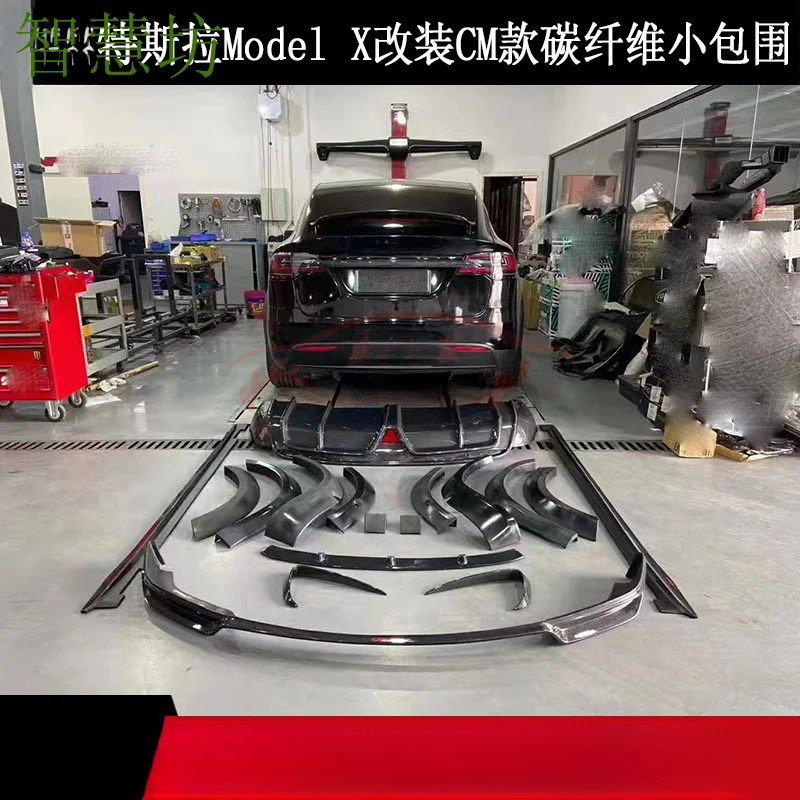 

Suitable For Tesla Model X Carbon Fiber , Rear Lip, Side Skirts, Wheel Arches, Modified CM-Style Full Body Kit, Front A