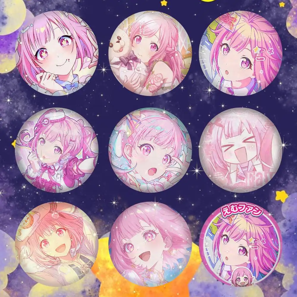 A-Figure E-Emu O-Otori Anime Round Badges, Brooches, Clothing Accessories, Birthday Gifts, Anime Conventions