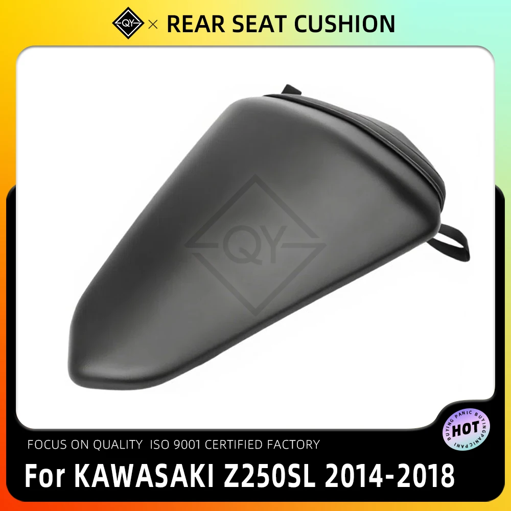 

Motorcycle Black Rear Seat Cushion Pressure Relief Comfortable Passenger Pad For Kawasaki Z250 SL Z250SL 2014-2018 2015 2016