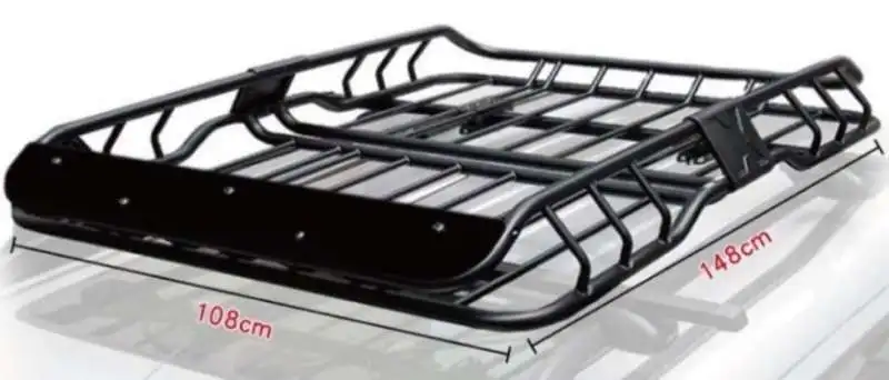 Universal metal 108cm x 148cm car roof luggage rack cargo basket