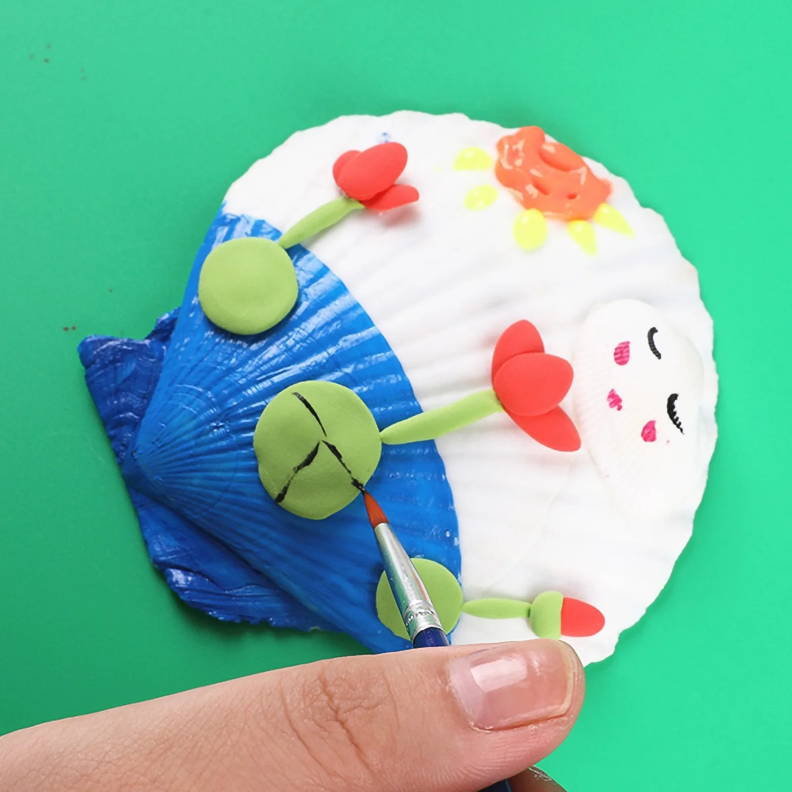 

Shell Painting Kits Safe Blank Design Children DIY Graffiti Toys Creative Art Craft made Shells