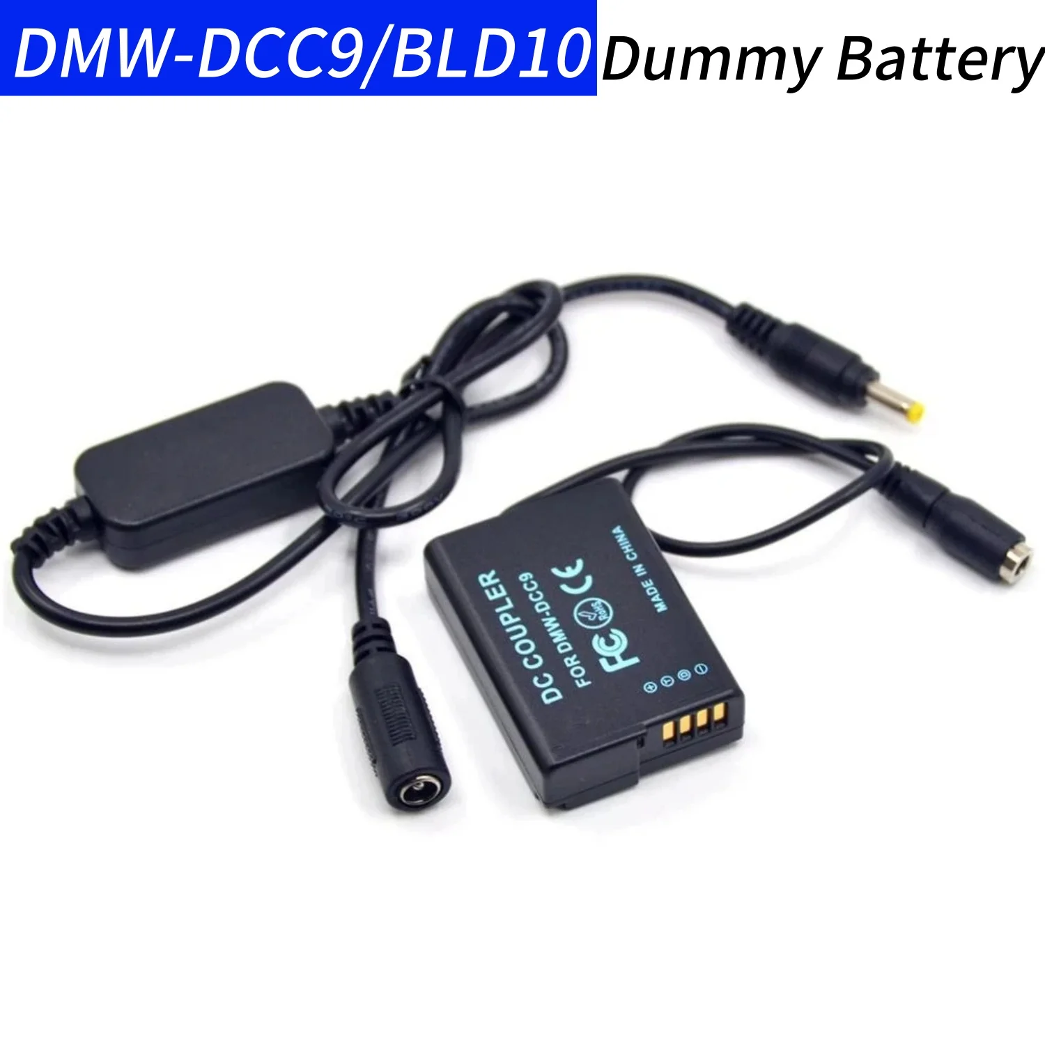 

DMW DCC9 DC Coupler BLD10 Dummy Battery &12V-24V Step Down Cable fit for Panasonic DMC-GF2 GF2K G3 GX1 GF2CK G3K Camera