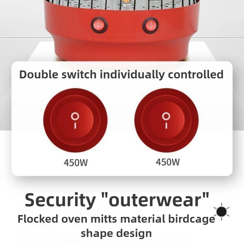 Портативный обогреватель 220 В, бытовая энергосберегающая духовка, небольшой быстронагревающийся обогреватель, грелка для ног и грелка для рук, кварцевая трубка, отопление
