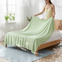 Summer Bed Blanket Ice Silk Cooling Blanket Air Conditioning Quilt Skin-friendly Light And Thin Breathable Quilt For Home Office 4
