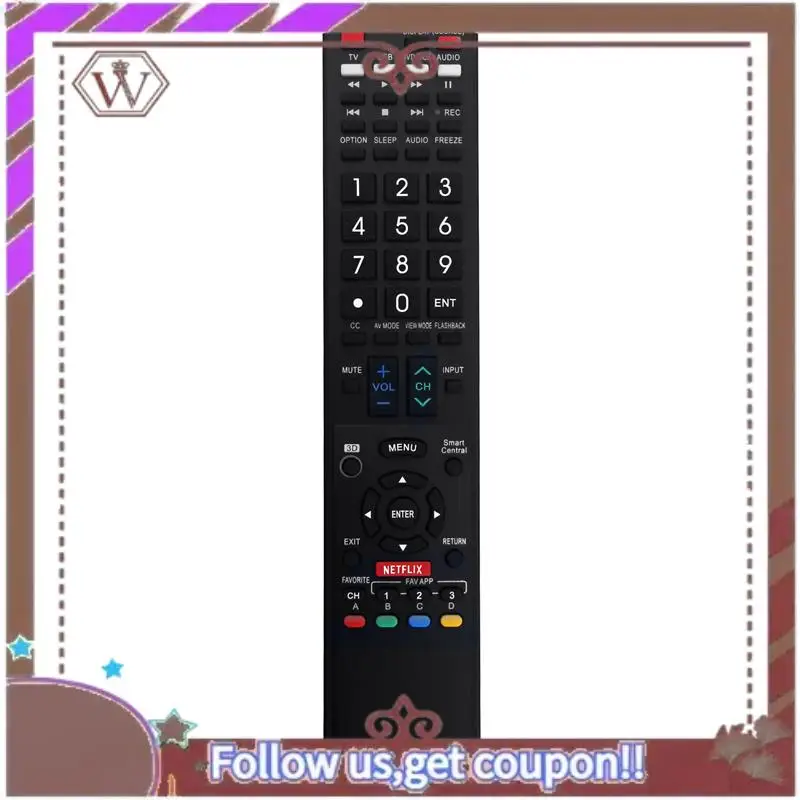 ABBG-1 шт. пульт дистанционного управления GB005WJSA черный пластик для телевизора Sharp AQUOS GB004WJSA GA935WJSA GA890WJSA GB105WJSA пульт дистанционного управления