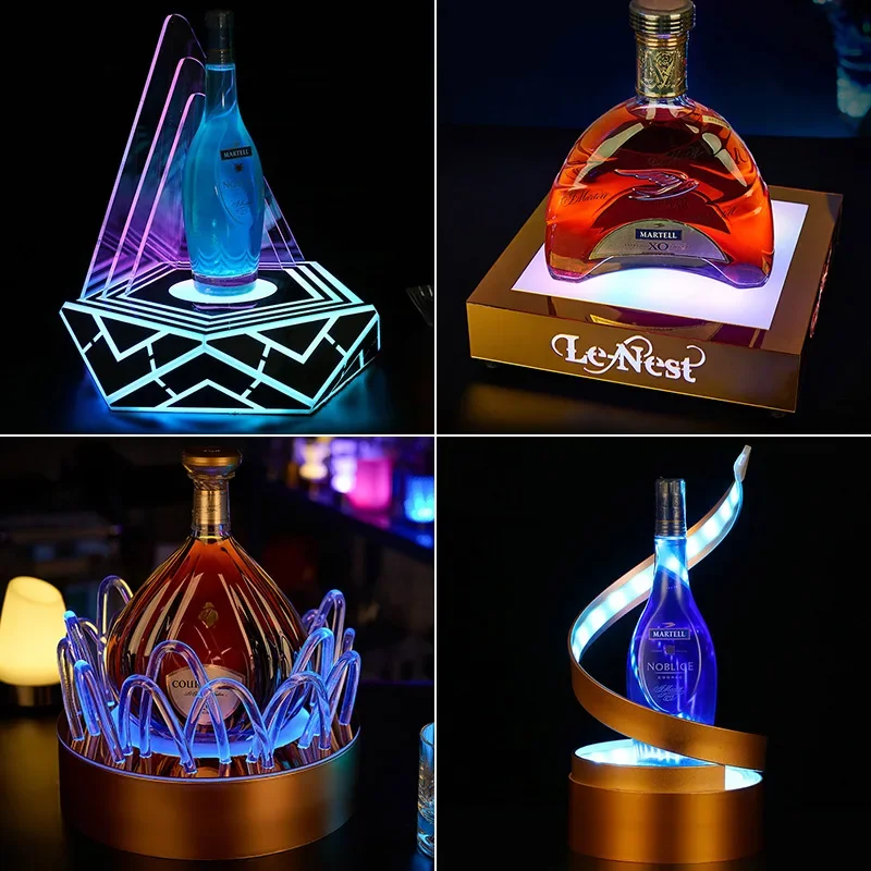 Luminous Restaurant Bar Champagne Red Wine Toe Colorful KTV Creative Bar Supplies led Excitation whiskey stones wine holder