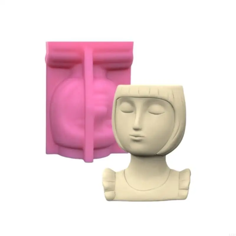 Plant Vase Silicone Mold Planter Mould Girl Shaped Pen Holder Mould