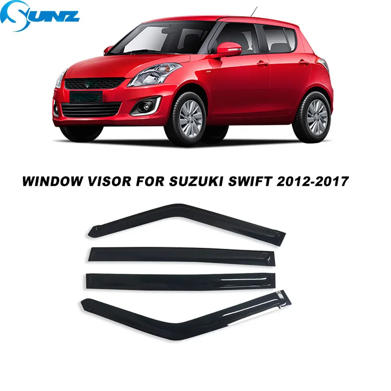 

Side Window Deflector For Suzuki Swift 2012 2013 2014 2015 2016 2017 4PCS Black Car Weather Guard Rain Visor Wind Shield