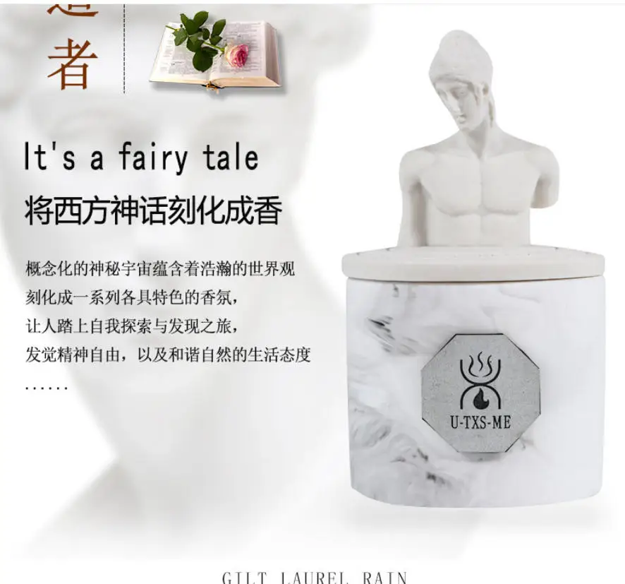 

330263 Statue Scented Candle, Soy Wax & Essential Oil Aromatherapy, Creative Souvenir, Home Indoor Ornament with Gift Box